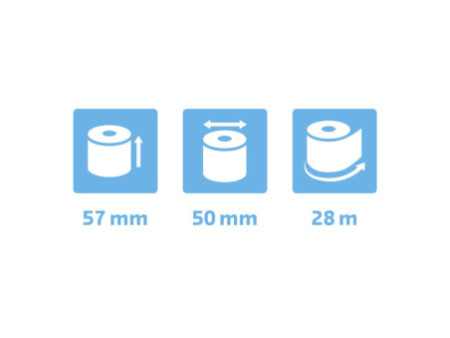 EXACOMPTA Bobines thermiques pour caisses, 57 mm x 28 m