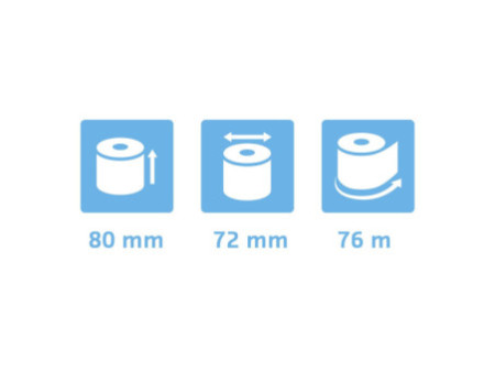 EXACOMPTA Bobines thermiques pour caisses, 80 mm x 76 m