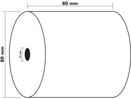EXACOMPTA Bobines thermiques pour caisses, 80 mm x 76 m