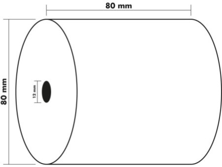 EXACOMPTA Bobines thermiques pour caisses, 80 mm x 76 m