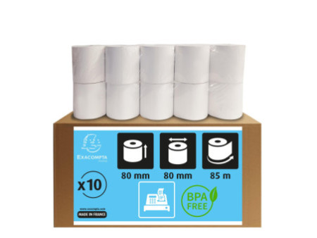 EXACOMPTA Bobines thermiques pour caisses, 80 mm x 85 m
