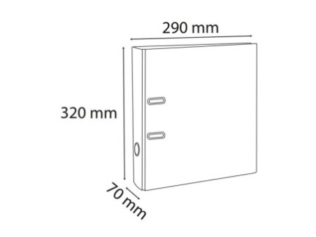 EXACOMPTA Classeur à levier papier marbré, A4, 70 mm, gris