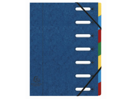 EXACOMPTA Trieur Harmonika, A4, 7 compartiments, bleu