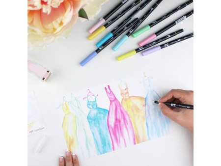 Tombow Feutre double pointe DUAL BRUSH PEN ABT, Gray Colors