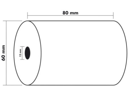 EXACOMPTA Bobine thermique pour caisses, 80 mm x 44 m