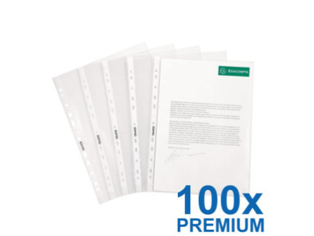 EXACOMPTA Pochette perforée, A4, PVC, lisse, transparent