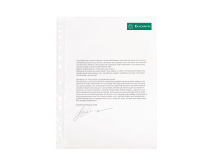 EXACOMPTA Pochette perforée, A4, PVC, lisse, transparent