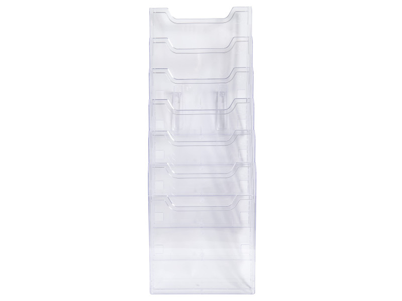 EXACOMPTA Trieur mural, A4 vertical, 6 cases, transparent