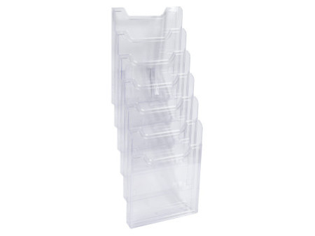 EXACOMPTA Trieur mural, A4 vertical, 6 cases, transparent