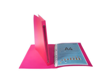 EXACOMPTA Classeur semi-rigide PP, A4, 4 anneaux, assorti