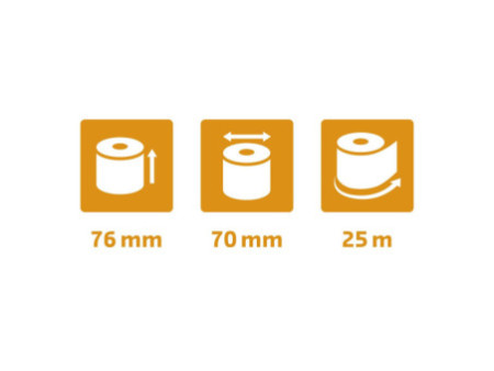 EXACOMPTA Bobines pour caisses, 76 mm x 25 m x 12 mm