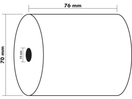 EXACOMPTA Bobines pour caisses, 76 mm x 25 m x 12 mm