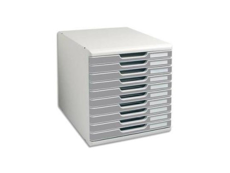 EXACOMPTA Module de classement MODULO A4, 10 tiroirs, gris