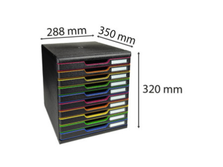 EXACOMPTA Module de classement MODULO A4, 10 tiroirs