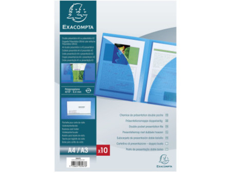 EXACOMPTA Chemise de présentation, en PP, A4, cristal