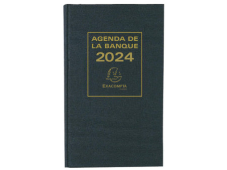 EXACOMPTA Agenda Banquier large, 2 volumes, 2026, noir