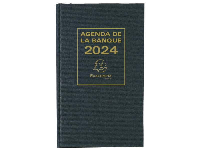 EXACOMPTA Agenda Banquier large, 2 volumes, 2026, noir