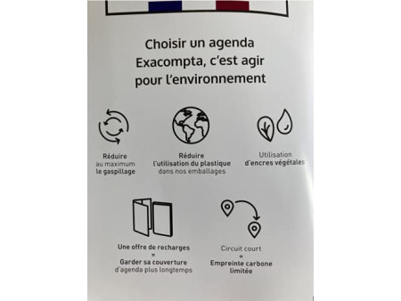EXACOMPTA Agenda Banquier large, 2 volumes, 2026, noir