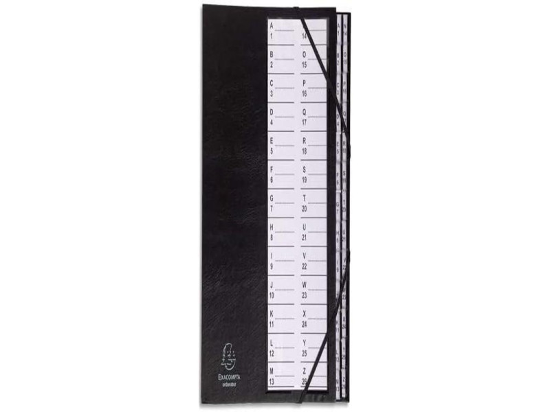 EXACOMPTA Trieur Ordonator, PP, 26 compartiments, noir