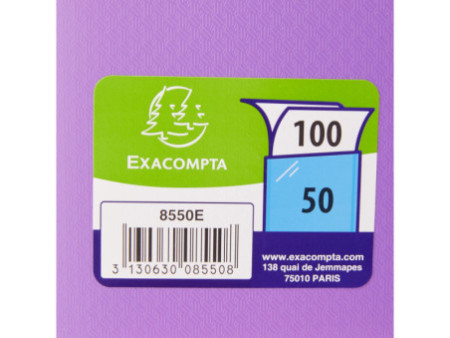 EXACOMPTA Protège-documents, A4, PP, 50 pochettes, assorti