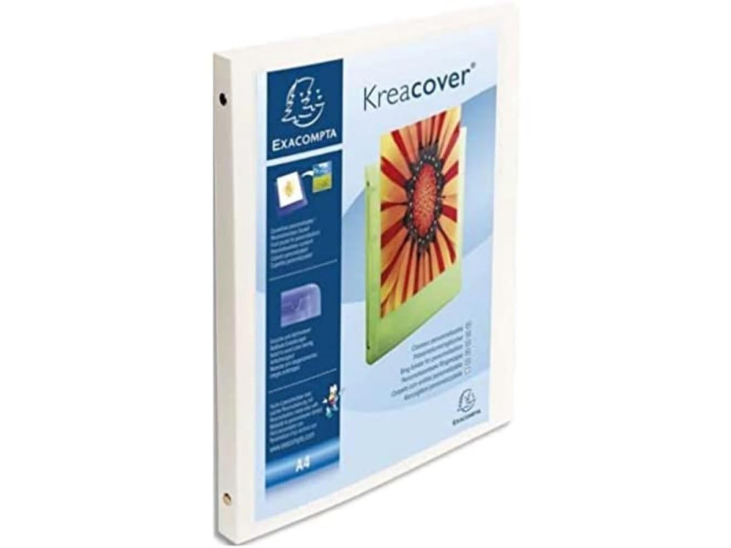 EXACOMPTA Classeur personnalisable Kreacover, PP, A4, blanc
