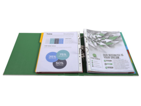 EXACOMPTA Classeur à levier PP Premium, A4, 80 mm,vert foncé