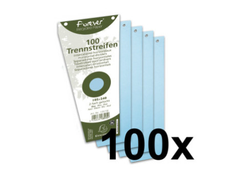 EXACOMPTA Fiches intercalaires trapèzoïdales, carton, bleu