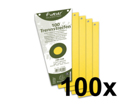 EXACOMPTA Fiches intercalaires trapézoïdales, carton, jaune