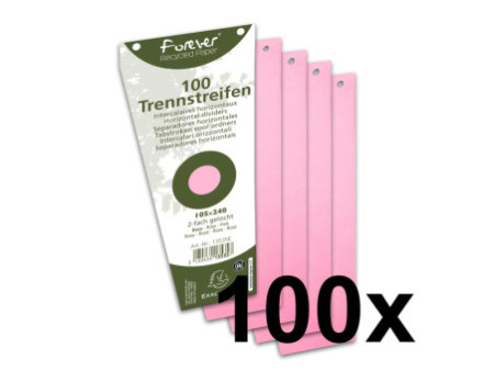 EXACOMPTA Fiches intercalaires trapézoïdales, carton, rose