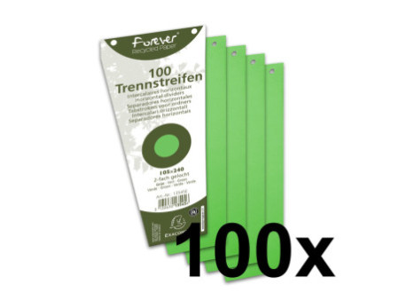 EXACOMPTA Fiches intercalaires trapézoïdales, carton, vert