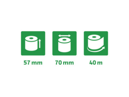 EXACOMPTA Bobine pour caisses, 57 mm x 40 m x 12 mm
