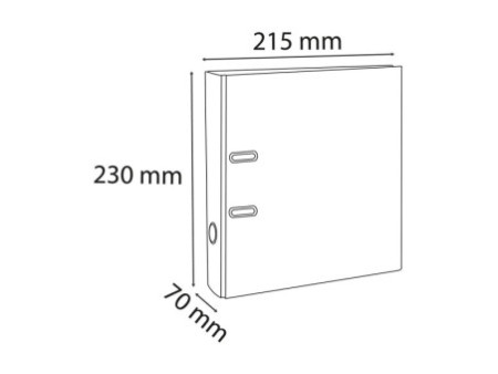 EXACOMPTA Classeur à levier papier marbé, A5, 70 mm, noir