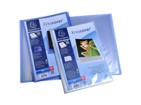 EXACOMPTA Protège-documents Kreacover, A4, PP, bleu
