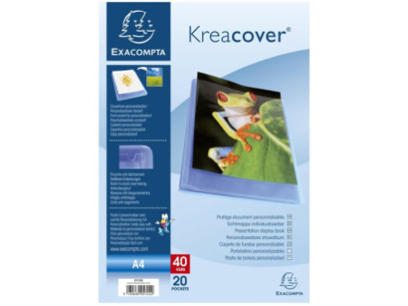 EXACOMPTA Protège-documents Kreacover, A4, PP, bleu