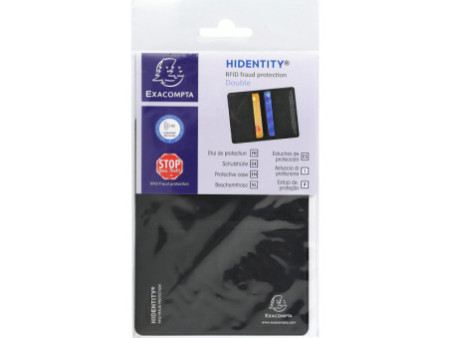 EXACOMPTA Etui de protection RFID Hidentity Double, noir