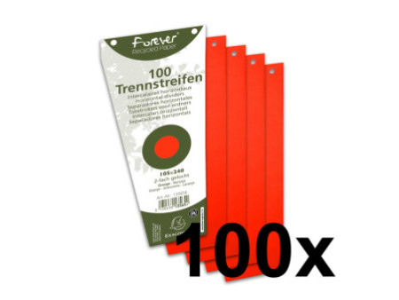 EXACOMPTA Fiches intercalaires trapézoïdales, carton, orange