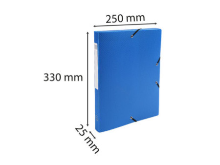 EXACOMPTA Boîte de classement Opaque, PP, 25 mm, bleu