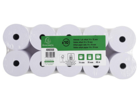 EXACOMPTA Bobine pour caisses, 74 mm x 40 m x 12 mm