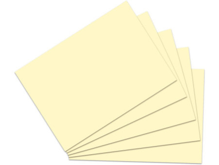 EXACOMPTA Fiches bristol, A5, uni, jaune