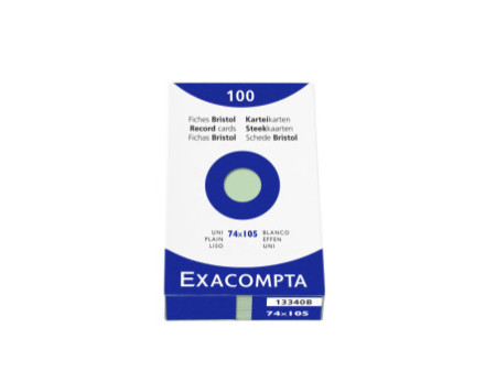 EXACOMPTA Fiches bristol, A7, uni, vert