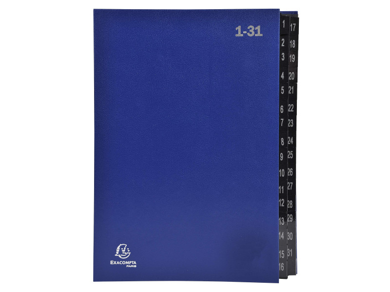 EXACOMPTA Trieur numérique, A4, 1-31, 32 compartiments, bleu