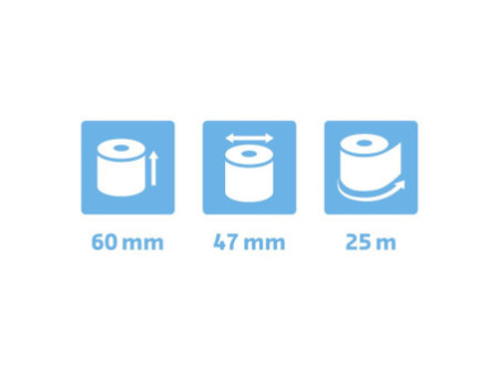 EXACOMPTA Bobines thermiques pour caisses, 60 mm x 25 m