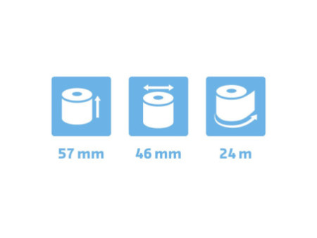 EXACOMPTA Bobines thermiques pour caisses, 57 mm x 24 m