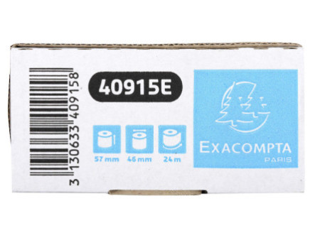 EXACOMPTA Bobines thermiques pour caisses, 57 mm x 24 m