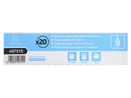 EXACOMPTA Bobines thermiques pour caisses, 57 mm x 18 m