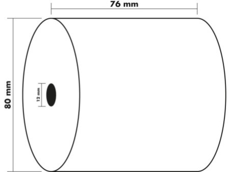 EXACOMPTA Bobine pour caisses, 76 mm x 55 m x 12 mm