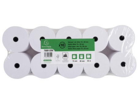 EXACOMPTA Bobine pour caisses, 76 mm x 55 m x 12 mm