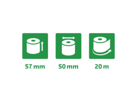 EXACOMPTA Bobine pour caisses, 57 mm x 20 m x 12 mm