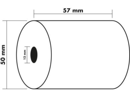 EXACOMPTA Bobine pour caisses, 57 mm x 20 m x 12 mm