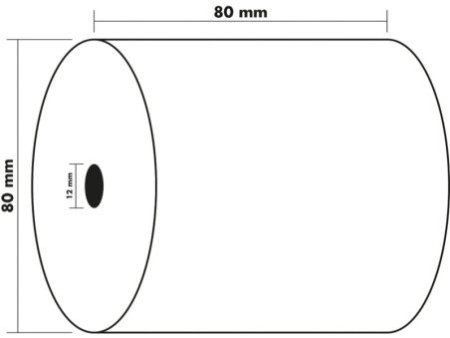 EXACOMPTA Bobine thermique pour caisses, 80 mm x 72 m